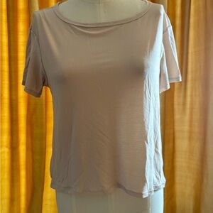 Lululemon Athletica Soft Beige Short Sleeve Top